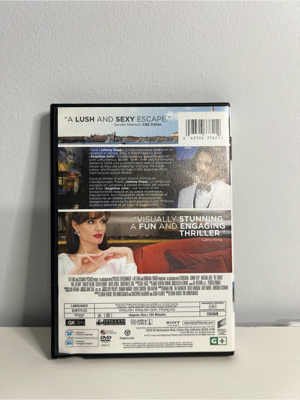 The Tourist DVD Johnny Depp Angelina Jolie Great Condition - Picture 2 of 4
